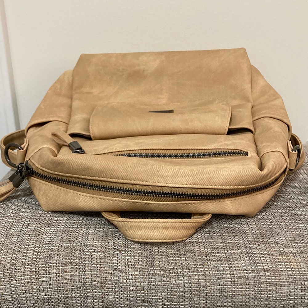 Tan Backpack With Front Pocket - image 5
